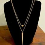 Vintage 1/20th 14kt Gold Filled double strand pave set crystal spike necklace Photo 1
