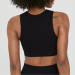 Aerie Offline Seamless Ribbed High Neck Sports Bra Black XS Photo 1