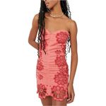 Free People Sizzle Red Clover Strapless Dress Size Medium NEW with tags Photo 1