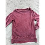 Pilcro  by Anthropologie Washed Burgundy Crewneck Drape Neck Sweatshirt Women M Photo 9