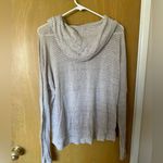 Brandy Melville Striped Tan Cream Knit Hoodie Pullover Sweater Oversized Photo 2