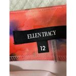 Ellen Tracy  Dress Women's Size 12 Pink multi color short sleeve scuba shift NEW Photo 5