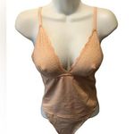 Sofia Intimates Lacy Shaper Sz. L Nude Thong One Piece Stretch Med Compression Tan Size L Photo 0