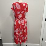 Talbots Size 16 Belted Midi Shirt Dress Chrysanthemum Floral Print Fit & Flare Photo 6