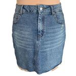 Wild Fable Mini Stretch Denim Raw Edge Hem Distressed Whiskering Detail Photo 0