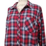 Blue Mountain Red Blue Plaid Flannel Button Up Shirt Size XL Photo 1
