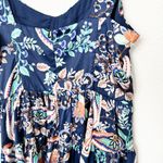 Lulus [] Positively Adorable Navy Scarf Print Satin Tiered Bustier Romper NWT XL Photo 8