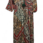 One World  Multicolor Patchwork Boho Maxi Dress Photo 0