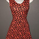 Boutique Spring Orange Print Mini Sundress Dress size Small Photo 3