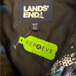 Lands' End Insulated Vest Black White Snowflakes Womens Size Medium Petite New Photo 6