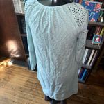 Sundance  pale blue eyelet tie neck M boho peasant dress Photo 2