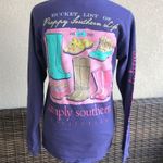 Simply Southern Womens Tee Size Small Preppy Life Boots Shoes Long Sleeve Sandal Photo 4
