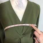 Prologue NWT Olive Green Twist-Front V-Neck Blouse Top New Photo 6