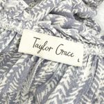 TAYLOR GRACE | Periwinkle Lavender Maxi Ruffle Dress High Neck Cream | Large Purple Photo 6