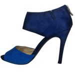 BCBGeneration  Idalaha Blue 2-Tone Colorblock Open Toe Heel Shoes Sz 8.5 Party Photo 2