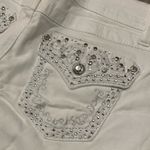 Earl Jeans White Embellished | Jeweled Denim Jean Shorts Size 6 Photo 2