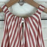 Mustard Seed  Striped Halter Dress Tiered Ruffle Hem Orange White Size Small Photo 3