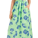 Likely  Karrica Maxi Dress Green Blue Floral Print Cut Out Halter Size 8 NEW Photo 0