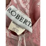 Roberta Vintage Pink Floral Paisley Velour V Photo 5