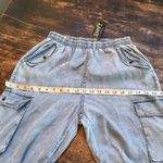 Envy Slouchy denim cargo Light Blue Pants size oversized small lightweightight NWT Photo 9