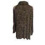 Chance or Fate Black Variegated Cowl Neck Sweater W/ Lace Detail XL Cottage Boho Photo 5