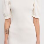 Endless Rose Back Tied Strap Puff Sleeve Mini Dress Photo 0