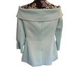 Alexia Admor STUNNING Alexis Admor Light Blue Off-Shoulder Blazer with Gold Buttons Size 10 Photo 8
