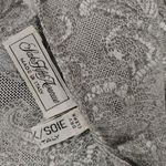 Saks 5th Avenue Saks Fifth Avenue Vintage Italian Paisley Silk Scarf Gray Fringed Edges 56 by 17 Photo 2