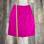 Adrianna Papell Fuchsia Pink Silk Skirt With Floral Design Size 8 Photo 3
