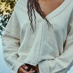 Free People Beach Cream Tie Back Sweater Photo 2