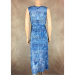 Style & Co . Blue Geo Cut-out Semi-Sheer Maxi Dress NWT XS Photo 5
