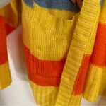 LuLaRoe  Orange & Purple Striped Duster Length Cardigan Sweater Womens L Fall Photo 4