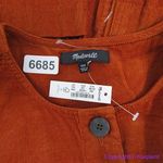 Madewell NEW ‎ Corduroy Puff-Sleeve Button-Front Jumpsuit, 00P Photo 12