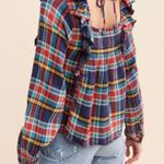 Free People  | Siena Plaid Pullover Top Photo 2