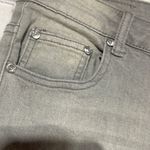 GOGO Skinny Jean in pale gray with rhinestone front button Size 9 Photo 5