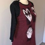 KISS Band Tee Womens Size Medium Dark Gray Baseball Style Distressed 2014 Photo 3