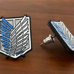 Boutique Attack On Titan Anime Unisex Stud Earrings New Photo 1
