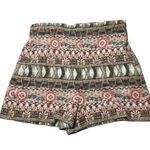 ZARA jacquard mosaic textured high waist shorts XS Photo 1