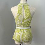 Trixxi Vintage Y2K Green & White Cowl Neck Blouse with Belt -Size L Photo 2