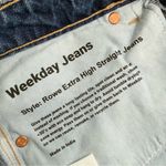 Weekday  Rowe Extra High Straight Jeans Blue Sz 29/34 NWT Photo 9