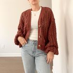 John + Jenn  Brick Open-Knit Cardigan Photo 2
