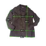 Paige  Womens Studded Wool Blend Jacket Black Collared XS Photo 1