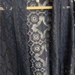 Shannon Ford New York Womens Lace Open Front Drape Cardigan Plus Size 3X Blue Photo 1