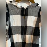 Cloth & Stone Anthropologie Black and White Plaid Ruffled Sleeveless Romper Photo 6