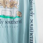 Simply Southern Golden Retriever Puppy Prep Preppy Football Long Sleeve Top Photo 8