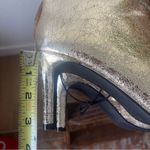 Worthington 9.5 Metallic Gold Knee High Boots Stiletto Glam Party Statement Photo 14