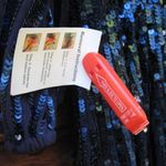 Mac Duggal  5509 Womens Blue SEQUINED WRAP OVER 3/4 SLEEVE GOWN Photo 9