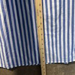 Old Navy  Skirt Womens Small Dropped Waist Midi Striped Chambray Blue White Photo 6