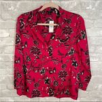 Ann Taylor  Pink Floral Sleep Lounge Shirt Photo 0
