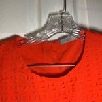 Dalia Orange Laser Cut Scoop Neck Sleeveless Button Back Blouse M Size M Photo 3